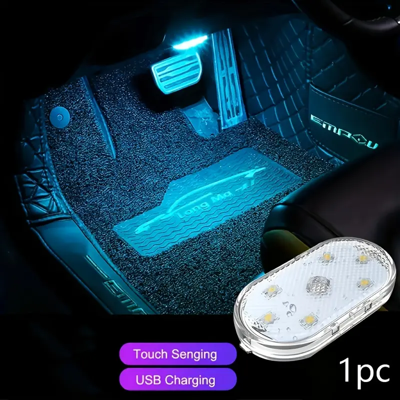 Rechargeable LED Car Touch Light - 3-Level Brightness, USB-C Charging, 360° Rotatable Magnetic Base for Cars/Trucks/Vans/Campers (Waterproof, Dimmable, Easy Stick-On Installation) 2