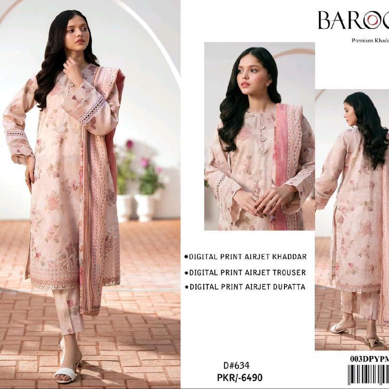 Casual Printed Khaddar Unstitched Suits for Women - Womenswear 7