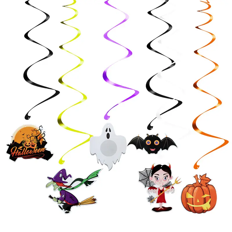 UK Seller Halloween Party Decorations Balloons Kids Party Balloon Pumpkin Bat Spider Spooky Decoration Banner Pack Set 6