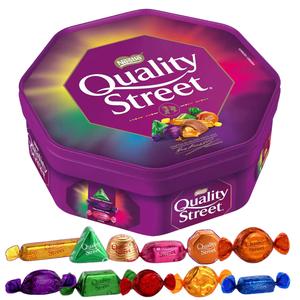 Nestle Quality Street Assorted Chocolate Tub 600g - 11 flavours - Best Before: Aug 2025