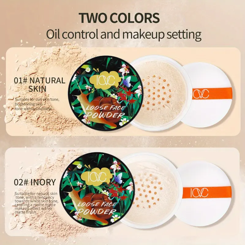 IAC Loose Face Powder - Lightweight, Matte Finish, Waterproof & Sweat-Resistant, Controls Oil, Minimizes Pores, All Skin Types, Plant-Based Squalane, Light Beige, Natural & Contoured Makeup Looks Create Natural Nude Makeup 1