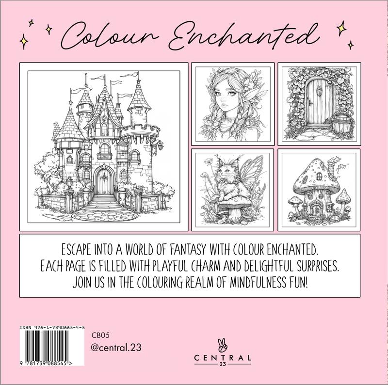 Colour Enchanted - Fantasy Colouring Book for Mindfulness - 40 designs to colour colouring  books viral  coloring coloring  books 1