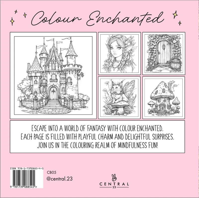 Colour Enchanted - Fantasy Colouring Book for Mindfulness - 40 designs to colour colouring  books viral  coloring coloring  books 1