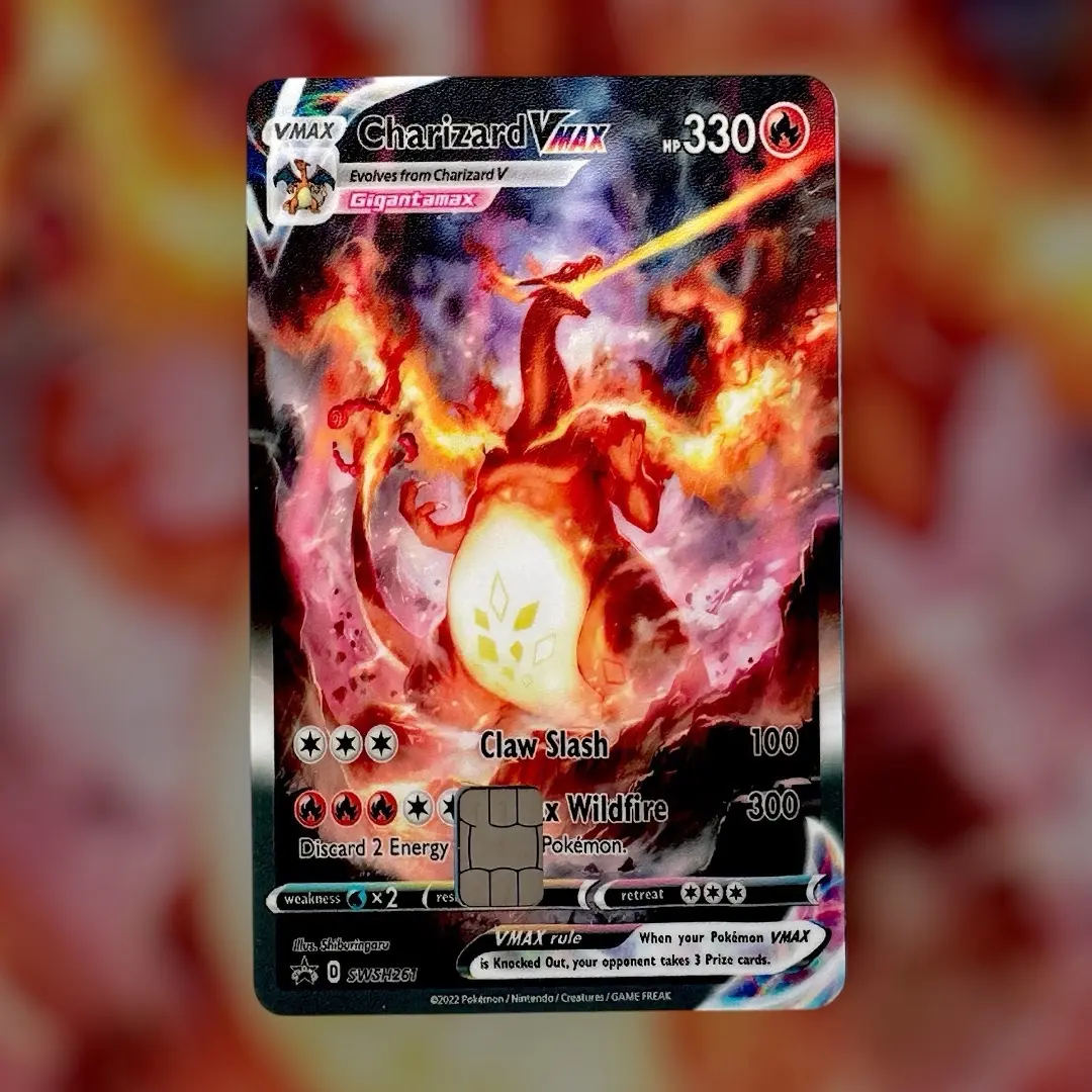 Credit Debit Pokemon Card Stickers - Decorative and Protective for Small Chip