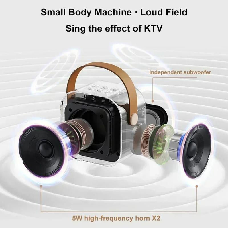[TIKTOK TOP SELLER] Bluetooth K12 Karaoke Machine Portable 5.3 Pa Speaker System With 1-2 Wireless Microphone Family Singing Children Gift Audio Smartphone Adjustable Button Ktv Mp3 Noise wireless 4