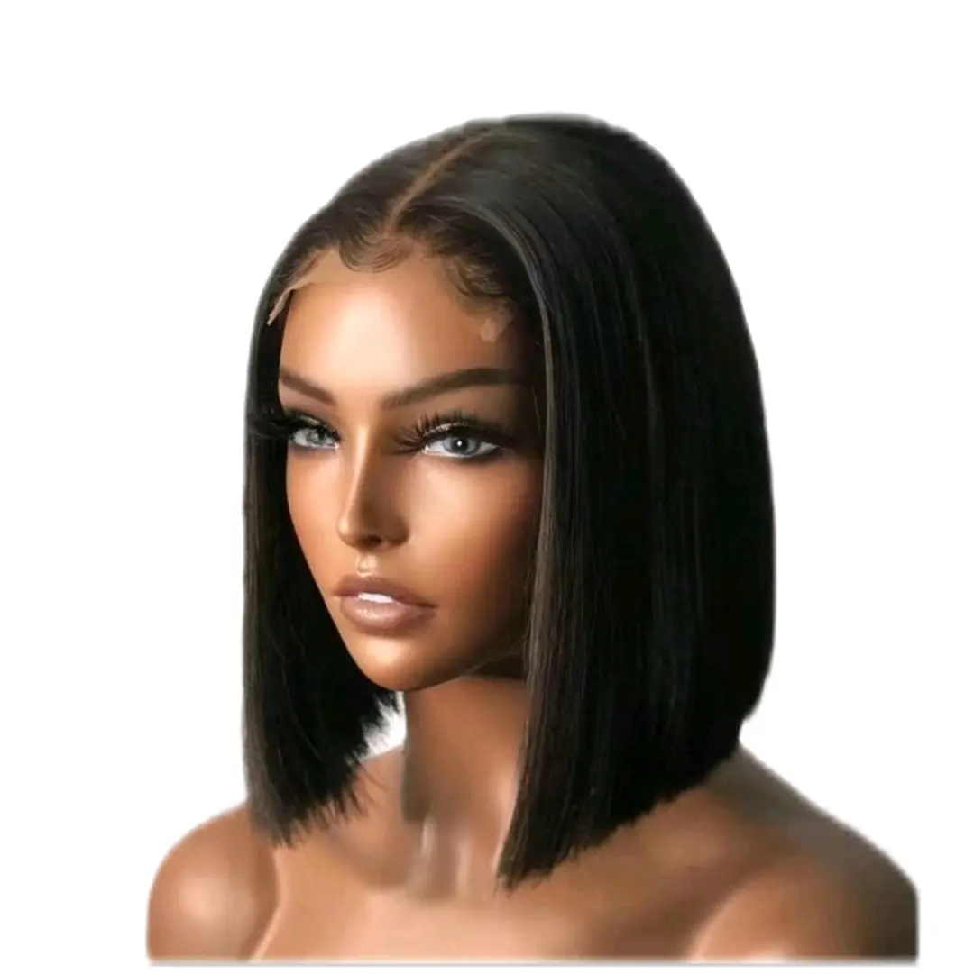 Annie Bone Straight Glueless Closure Human Hair Bob Wig