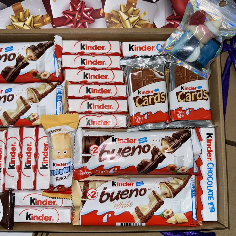 Kinder Chocolate Birthday Gift Hamper, Contains Kinder Bueno, Kinder Mini Bars, Kinder Hippos & More, Perfect Present! 2
