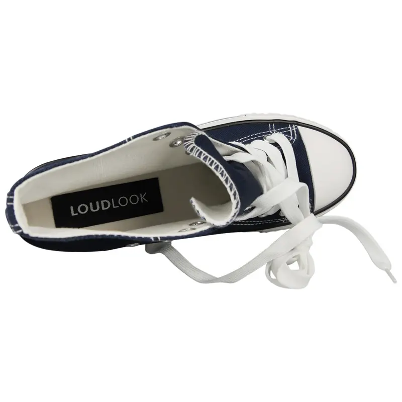 L-169 Womens Lace Up Canvas Pumps Sneakers Casual Trainers Shoes 1
