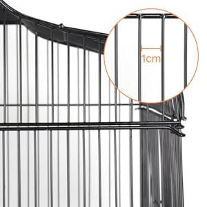 Product Introduction of Metal Bird Cage Parrot Cage for Budgie/Lovebird/Cockatiel/Canary with Open Play Top 104cm Black 7