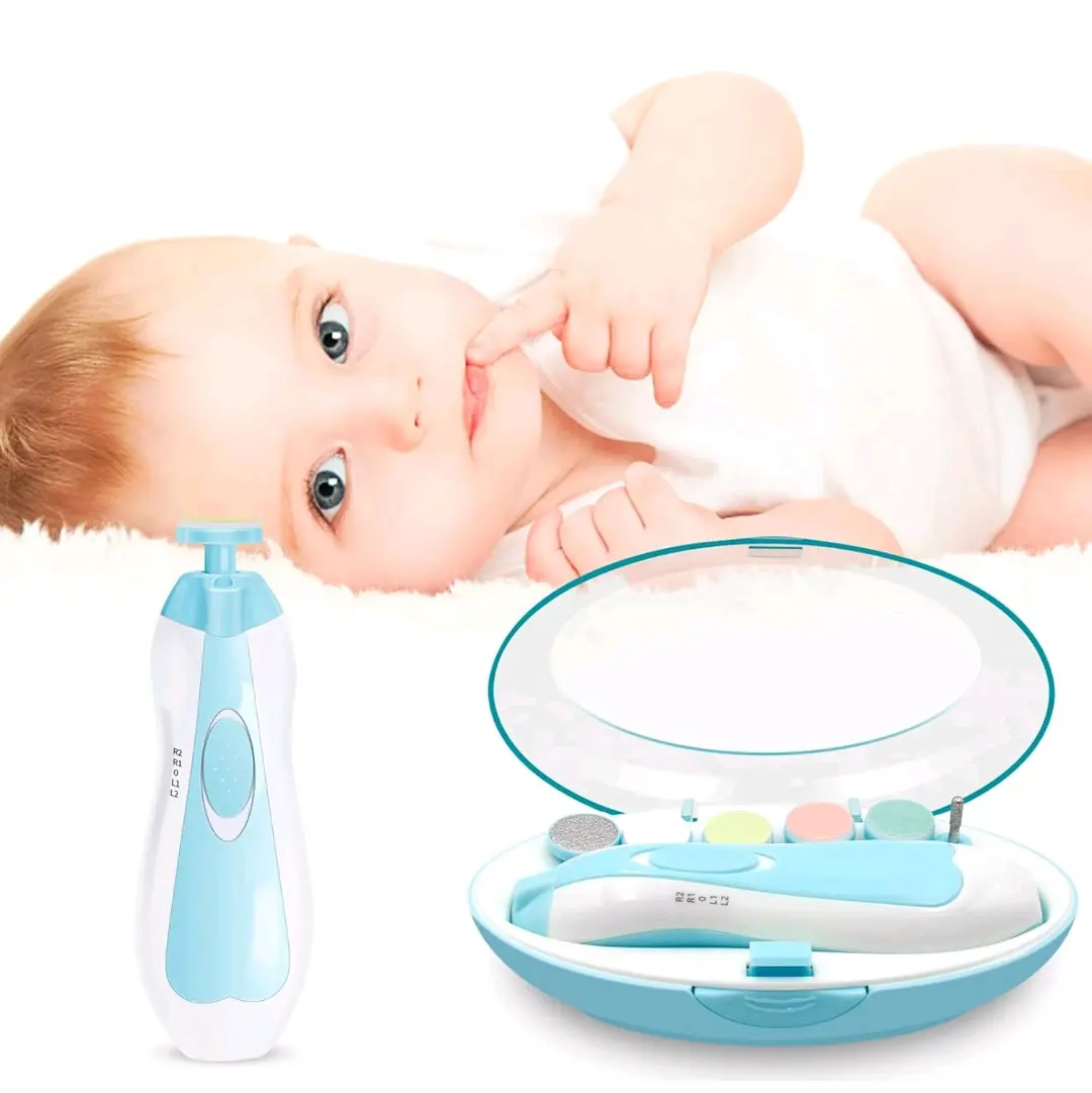 Baby Nail File 6 in 1 Safety Cutter Trimmer Clipper with LED Front Light