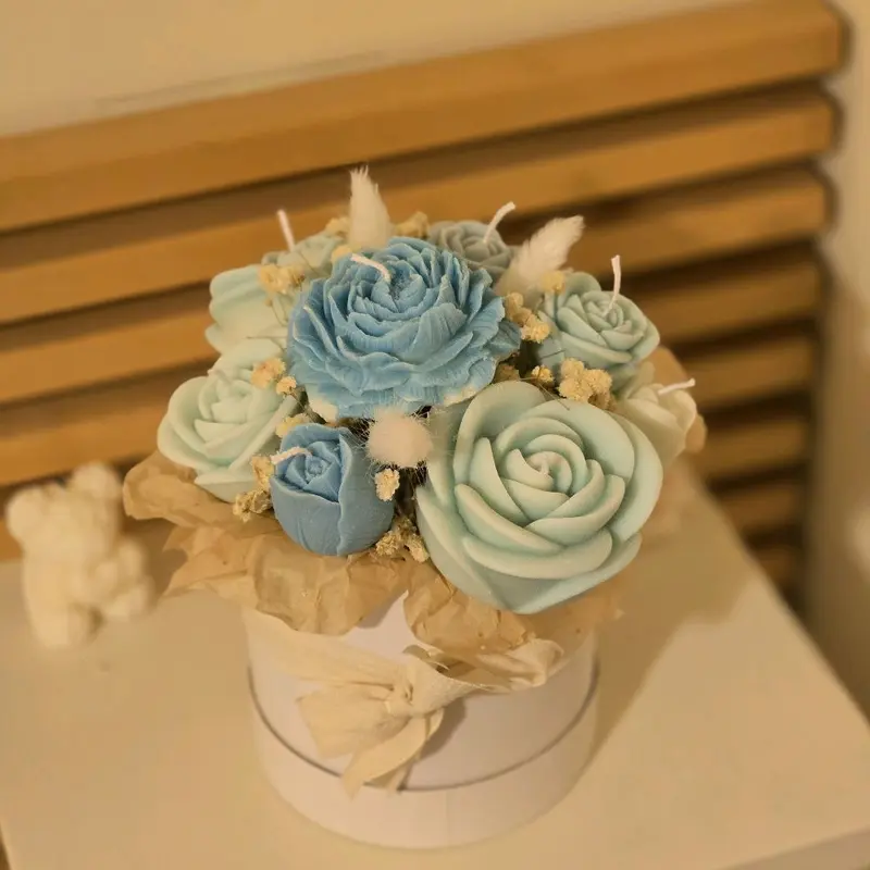 Flowers Bouquet Candle - Personalized Home Decor Ornament Ornaments Decoration gift Scented Perfume 3