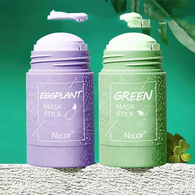 Cleansing Green Tea Mask Clay Stick Oil Control Anti-Acne Whitening Seaweed Mask Skin Care 1