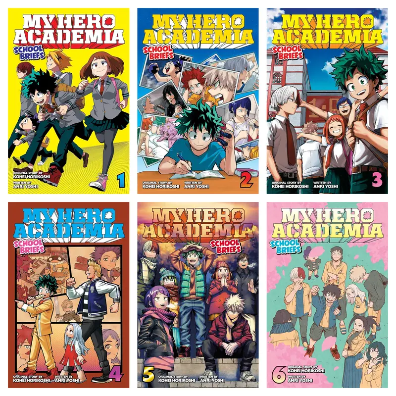 My Hero Academia School Briefs Series Vol 1-6 Books Collection Set By Anri Yoshi 0