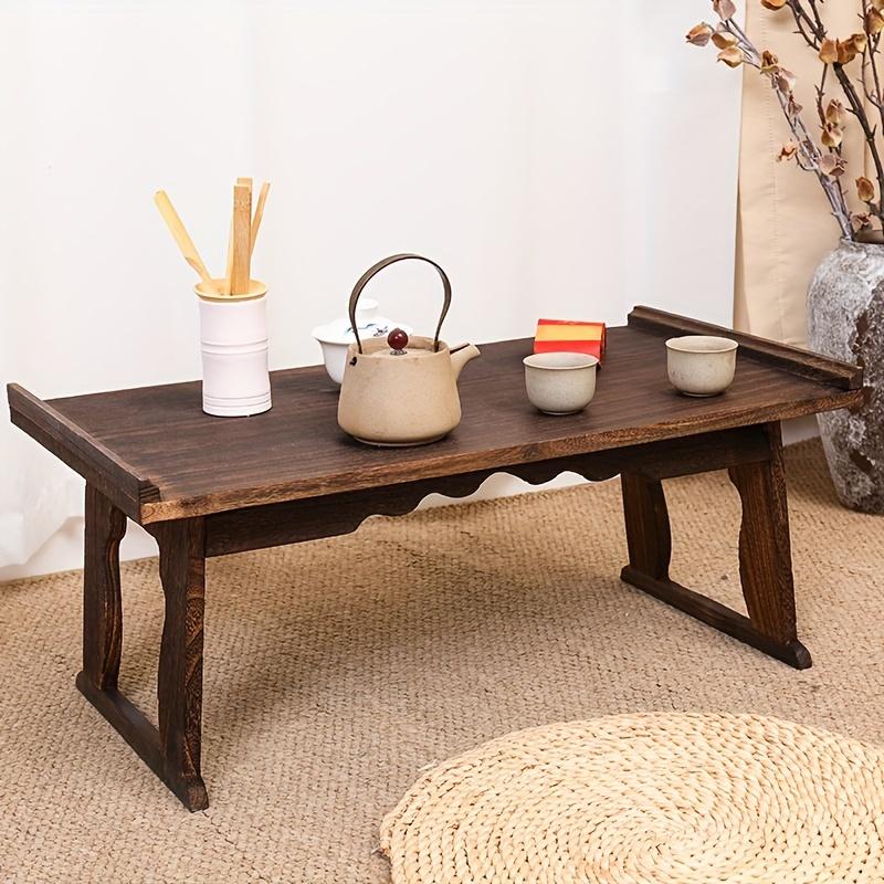 Product Introduction of Simple and modern Foldable Japanese-Style Low Table - Durable Paulownia Wood, Perfect for Meditation, Coffee & Bedside Use 8