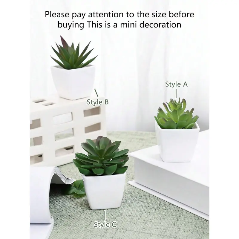 1pc/3pcs Plastic Artificial Mini Pot, Modern Fake Pot Decoration. Room Bookshelf Decoration, Valentine Day, Gift Decorative Fruit 0