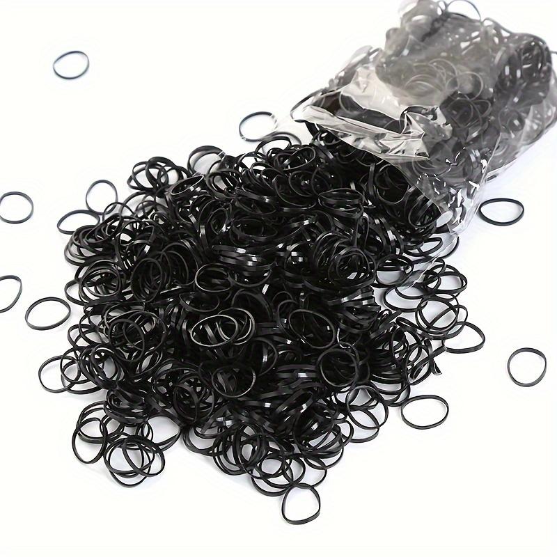 100pcs Black Disposable Hair Ties - Thick, High Elasticity, No-Damage Ponytail Holders for Women & Girls - Perfect for Christmas & New Year Styling, Simple Style 3