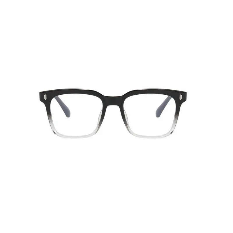 Black Square Frame Geek Glasses Clear Lens Nerd Unisex Eyeglasses UK 7
