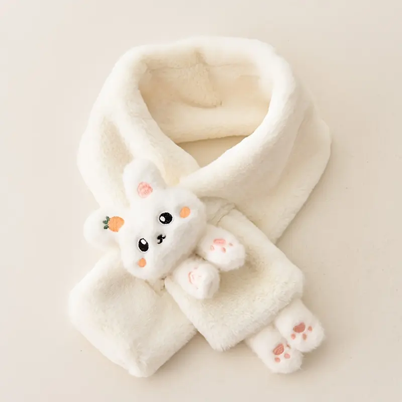 bunny scarf kids - Cartoon Bunny Kids Scarf - Thickened Acrylic Knit, Breathable, Cute - Autumn/Winter - Girls 2-10 Years - Fashionable & Warm - Cuddle Up in Bunny Love 5