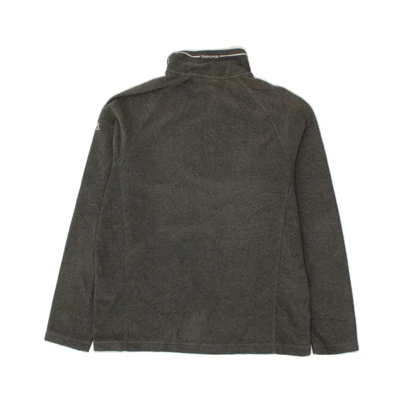 Pre-Owned Vintage CRAGHOPPERS Mens Zip Neck Fleece Jumper EU 52/54 Large Grey Polyester 2
