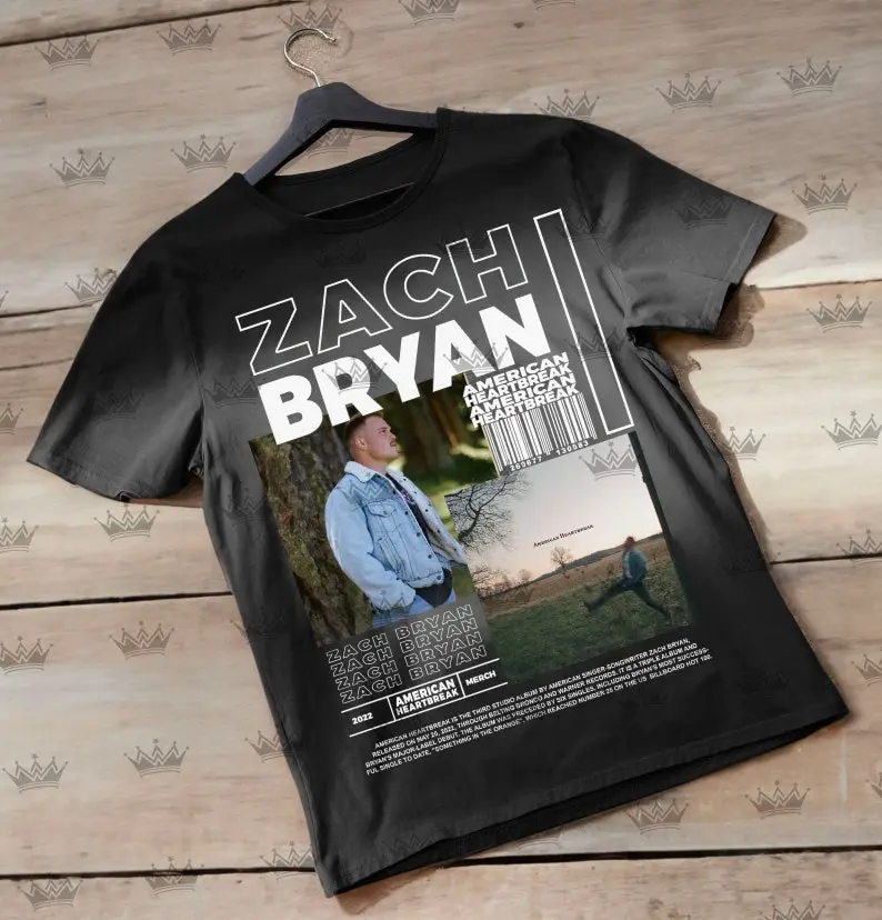 Limited Zach Bryan American Heartbreak T-Shirt, Gift For Woman and Man Unisex T-Shirt