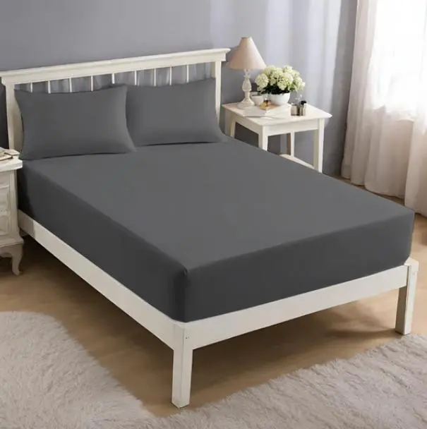 Awesome Store UK King Size Fitted Sheets 40 cm Extra Deep Pocket Bed Sheets 90 GSM Soft Brushed Microfiber Fitted Sheet Easy Care 16 Inches Bottom Sheet Silver Grey (152 X 200cm)