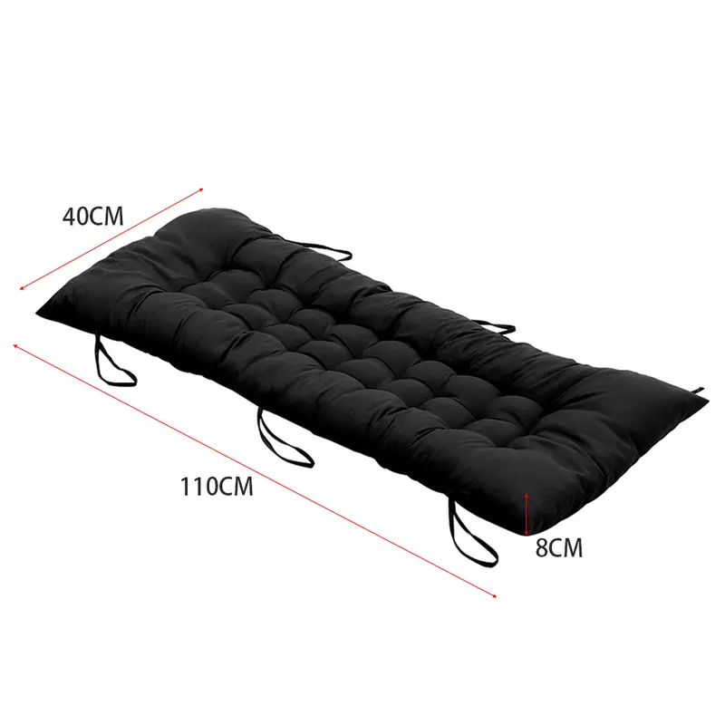 Livingandhome Thick Soft Comfortable Grey/Black/Grey Chaise Lounge Chair Cushion for Outdoor （Cushion Only） 6