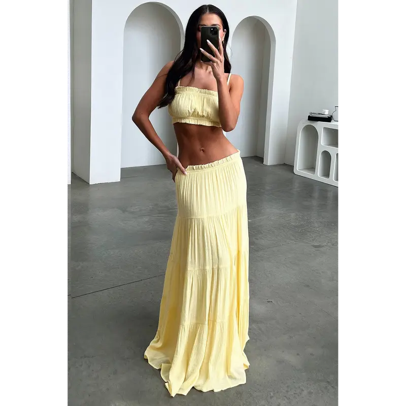 Thats So Fetch Selina Maxi Skirt - Yellow 3