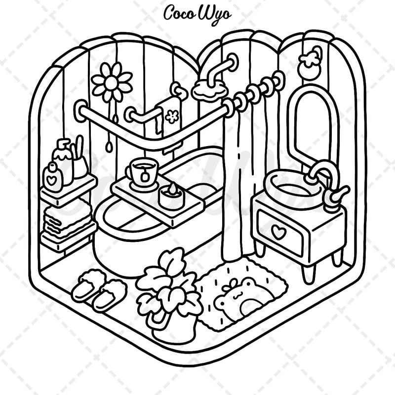 Little Corner: Coloring Book for Adults and Teens, Super Cute Designs of Cozy, Hygge Spaces for Relaxation (Cozy Spaces Coloring) 1