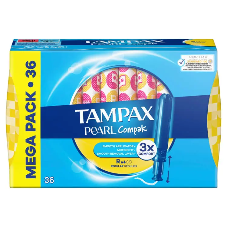 Tampax Pearl Compak Tampons 36pk - Regular