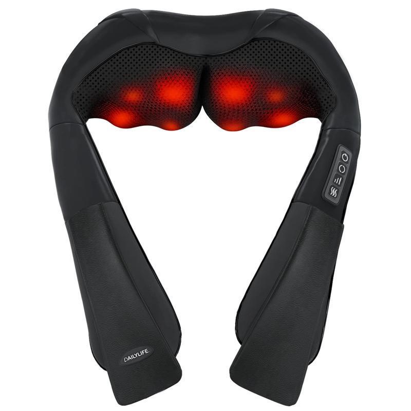 Shiatsu Neck and Back Massager, Electric Shoulder Massager, Car Neck Massage Pillow for Neck, Back, Shoulder, Foot, Leg Massage, Perfect Gift for Men/Women/Family, Thanksgiving, Christmas, New Year Gift 0