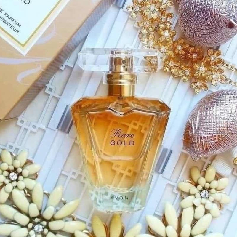 Rare Gold Eau de Parfum by Avon - 50ml. Crown your most glistening look with opulent golden melon, fresh orange flower and indulgent vanilla for a timeless perfume that stays with you all day. 4