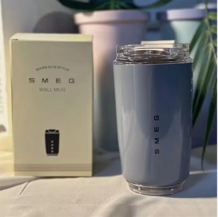 240ml Smeg Coffee Mug Stainless Steel Travel Water Bottle Insulated Cup 2
