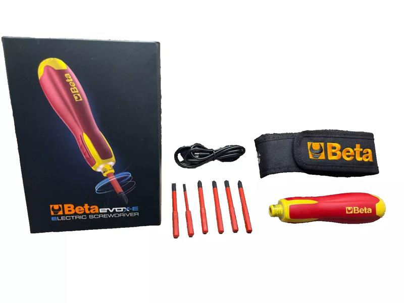 Product Introduction of Beta Tools Evox-E 3.7V Cordless VDE Torque 1/4" Hex Drive Screwdriver With Pz,Ph,Slot Bit Set, 1211E/GE 0