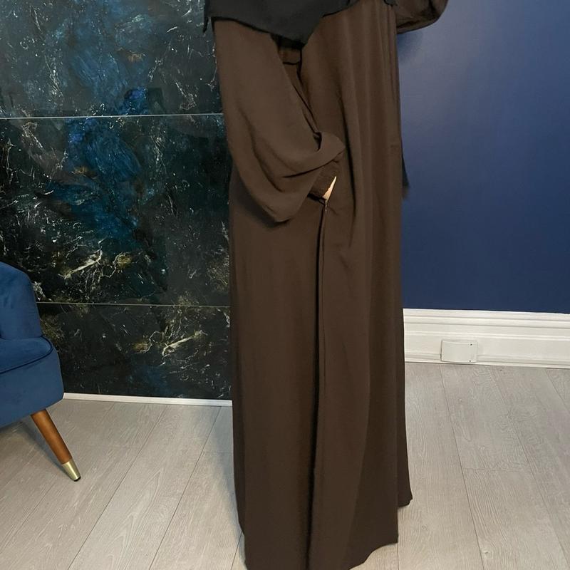 Dark brown & Light Brown Abaya 3