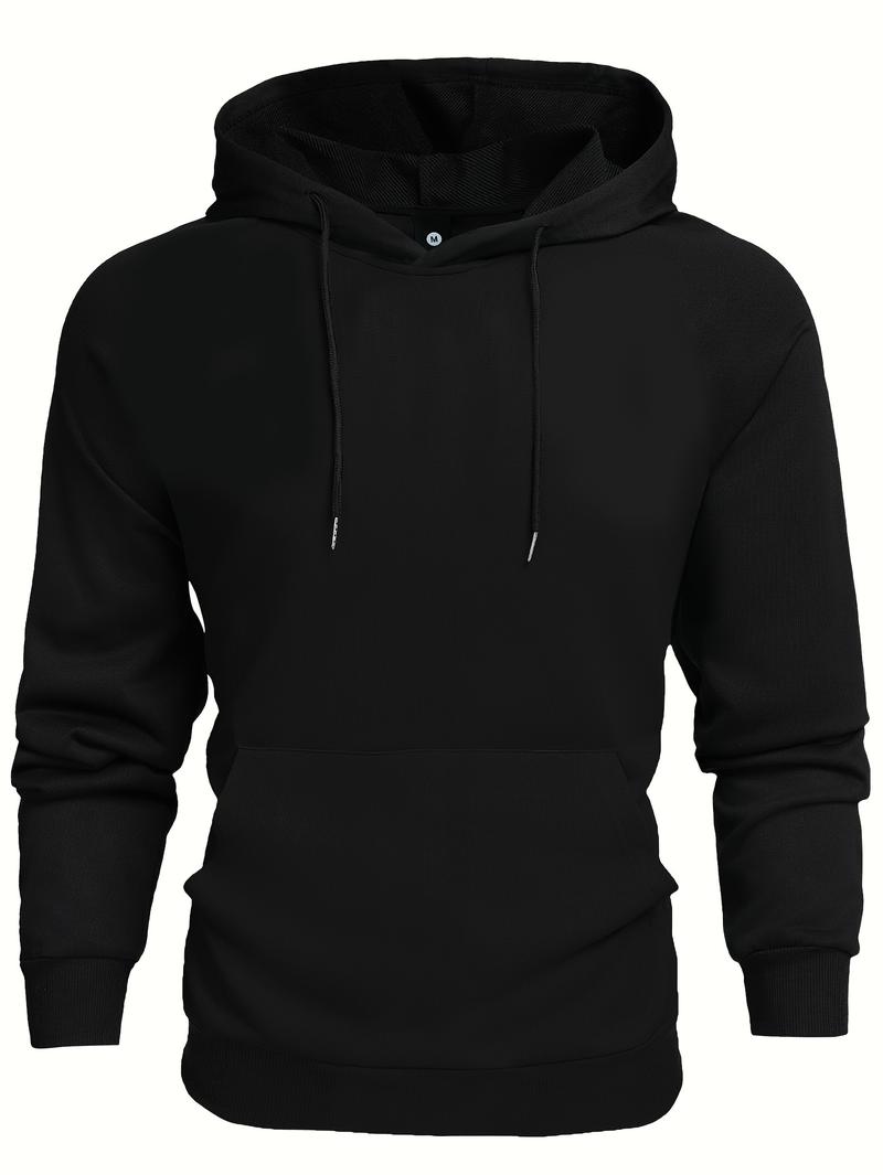 Product Introduction of 3pcs Men's Hoodies - Solid Color, Drawstring & Kangaroo Pocket |   Casual Sportswear for Spring/Fall 15