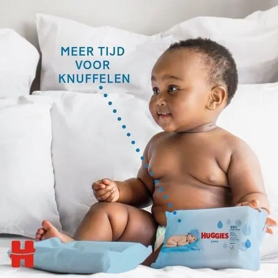 Huggies Pure Baby Wipes, 18 Packs (1008 Wipes) - 99% Pure Water, Fragrance-Free - Gentle, Natural Wet Wipes for Baby Cleaning and Protection 4