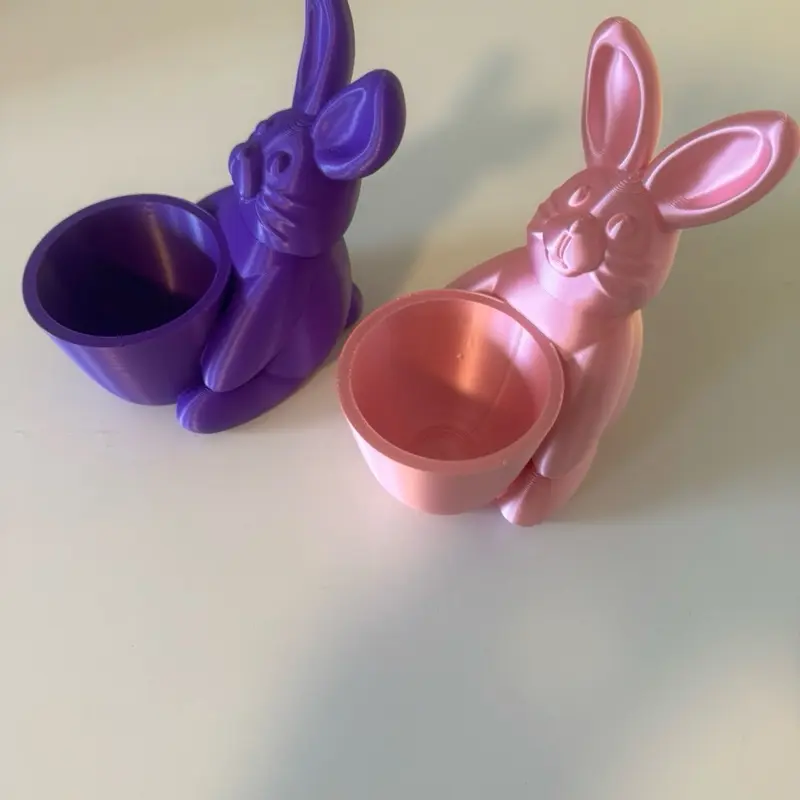 Chocolate Easter Egg Holder for children cute freestanding different colours Decor desk boy girl Easter bunny rabbit Ornaments Decoration 1