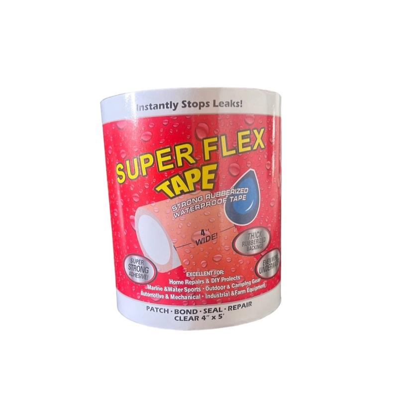 SUPER FLEX clear Repair Tape roof repair Tape Sealing Tape Repair Tape for Pool Garden Pipe Leak Repair Waterproof Tape Repair Adhesive Aid Quick Stop Leak 0