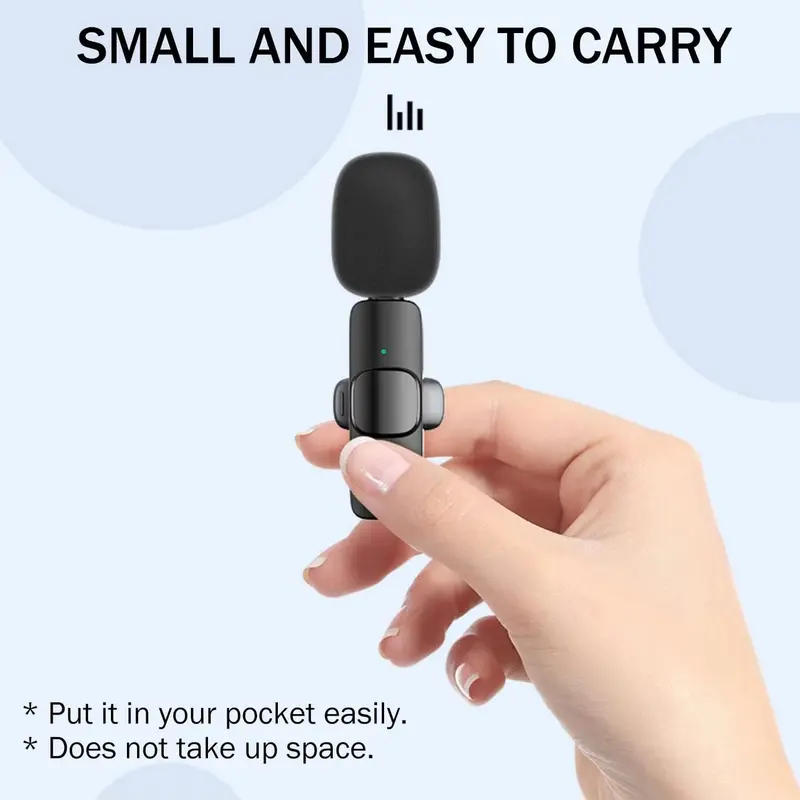 K9 Charging Model Portable Mini Wireless Tie Microphone Lavalier Mic For Apple iPhone ios Android 3.5mm Mobile Cell Phone Interview Recording tiktok  microphone 0