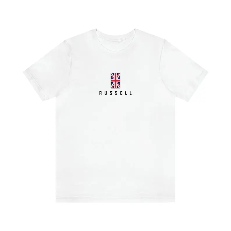 George Russell Premium Shirt | Russell British Flag Shirt | Mercedes Formula 1 Fan Shirt Gift Lewis Hamilton 0