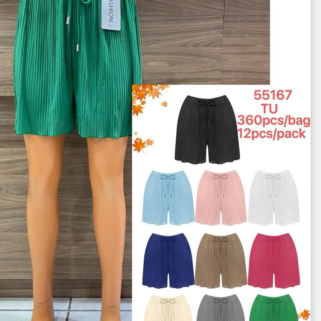Ladies Womens pleated shorts