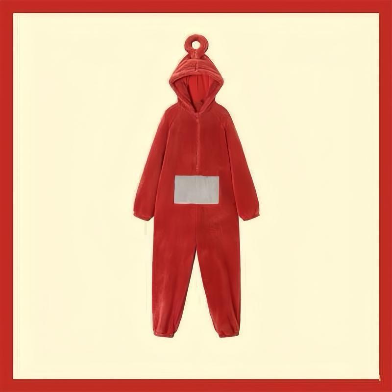 【2025】Teletubbies Onesies, Halloween Cartoon Cosplay Hooded Onesies, Super Soft Flannel Adult Pajamas, Cute Cartoon Teletubbies Onesies, Adult Pajamas, Nightgown, Pajamas 2