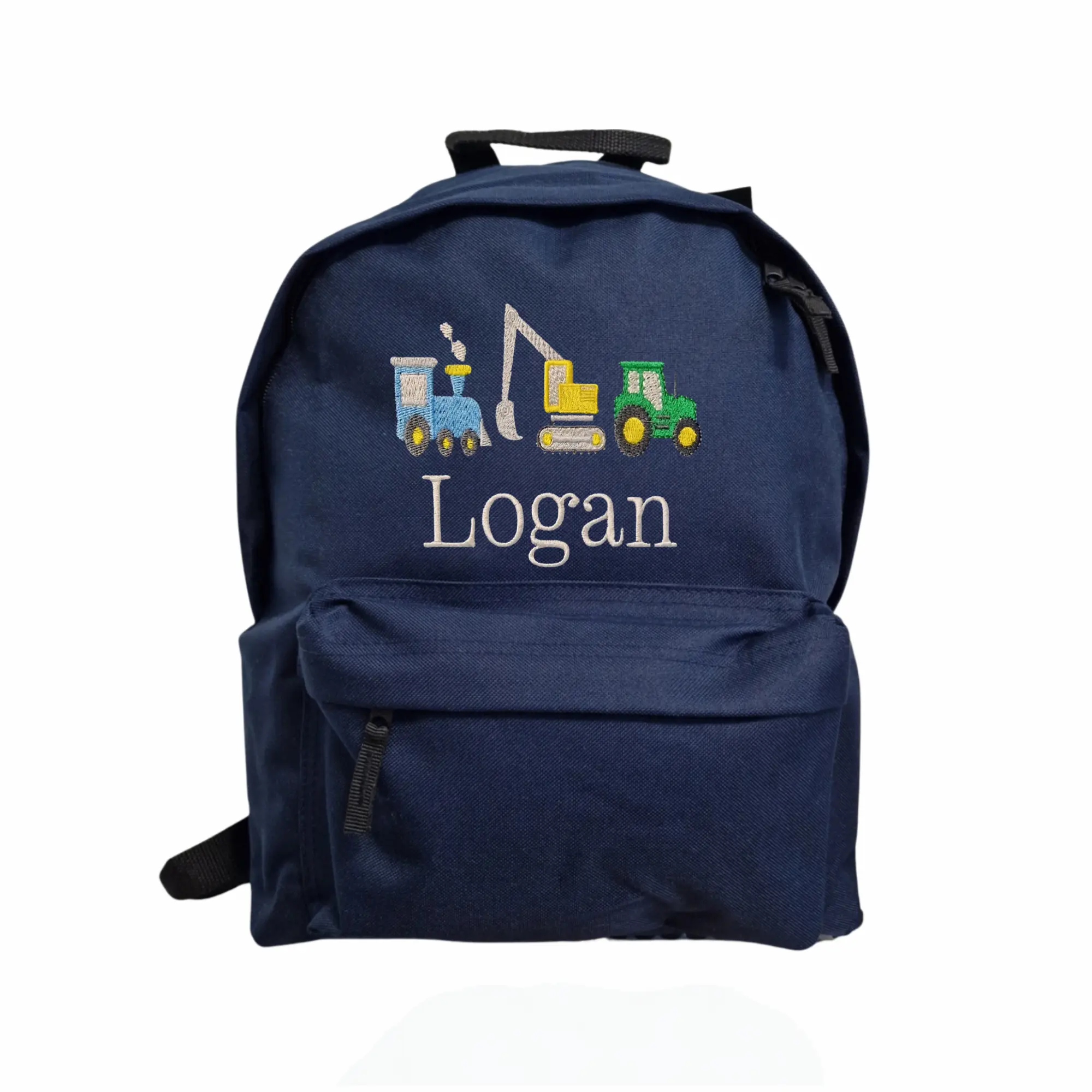 Embroidered Personalised Toddler Medium backpack | Tractor | Train | Digger Nursery Rucksack | Fast Delivery Floral