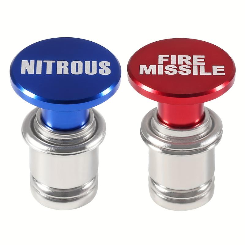2pcs 12V Car Plug Fire Missile Eject Nit Panic Button Lighter Plug Auto Replacement Accessories Fits Most Vehicles Socket 1