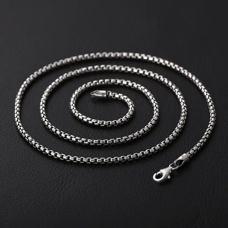 Unisex Silver Chain Necklace - 60cm Length for Layering or Wearing Alone
