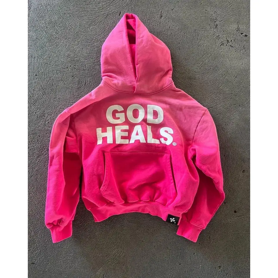 Genzi God Heals Printed Oversize Hoodie