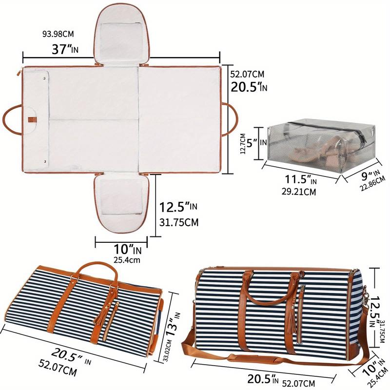 New Arrival Women's Folding Suit Travel Bag Multifunctional Storage Bag Large Capacity Large Pu Hand-Held Luggage Bag 6