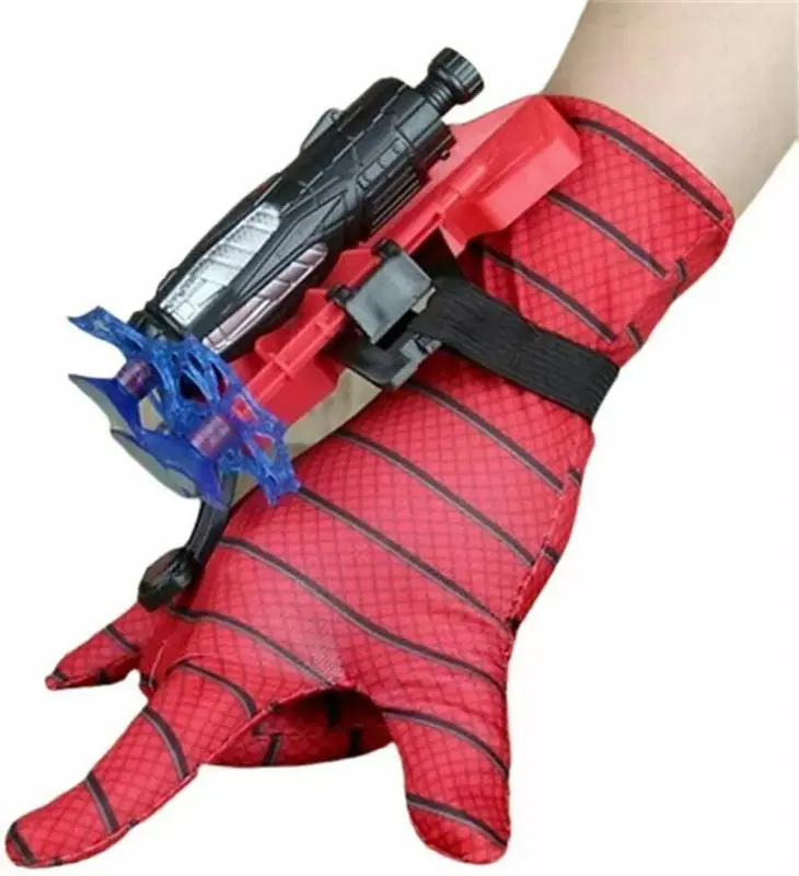Launcher Toy + Free Spiderman Costume Gloves Spider-Man Web Shooter Dart Blaster 2