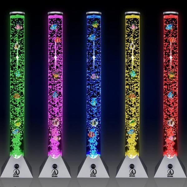 AROMA 90cm Colour Changing LED Sensory Bubble Tube Lamp Mood Fish Water Silver Birthday Gift For Kids & Family, Halloween, Christmas Gift 2