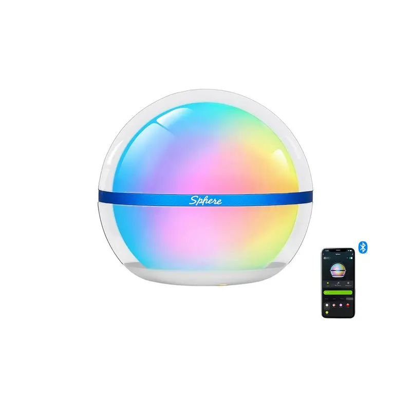 OLIGHT Sphere Smart Night Light, 75 lumens Stepless Dimming Table Lamp, Remotely APP Control, Rechargeable Ambient Light 8